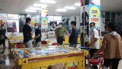 Thành phố Đồng Xoài 02 cơ sở kinh doanh Game bắn cá hoạt động bất chấp “lệnh cấm” phòng dịch, bệnh covid-19
