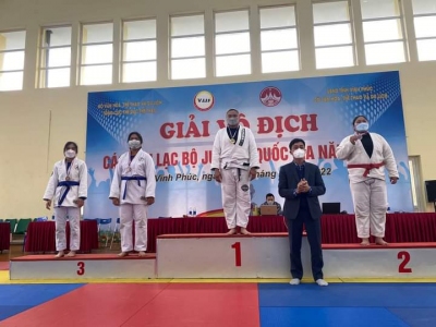 Đội tuyển Jujitsu Bình Phước đoạt 2 HCV giải Vô địch các Câu lạc bộ Jujitsu Quốc gia 2022