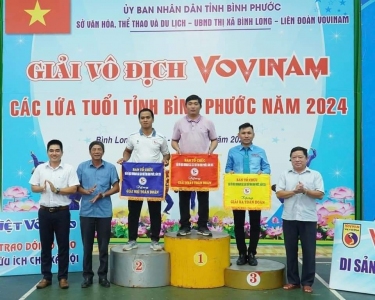 Bế mạc giải vô địch Vovinam các elứa tuổi tỉnh Bình Phước năm 2024