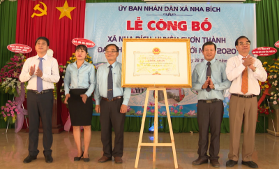Chơn Thành: công bố 2 xã Nha Bích và Quang Minh đạt chuẩn NTM năm 2020