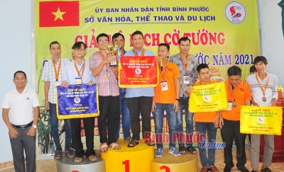Đồng Xoài đoạt cúp vô địch cờ tướng cấp tỉnh năm 2021