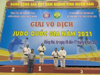 Kết thúc giải vô địch judo quốc gia 2021 Bình phước xếp thứ 9/22 đoàn tham dự
