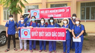Chơn Thành: xuất quân đi hỗ trợ công tác phòng chống Covid-19 tại tỉnh Đồng Nai