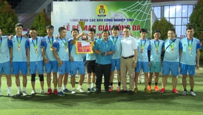 Công đoàn các khu công nghiệp tỉnh Bình Phước tổ chức thành công  giải bóng đá công nhân, lao động các khu công nghiệp, năm 2022