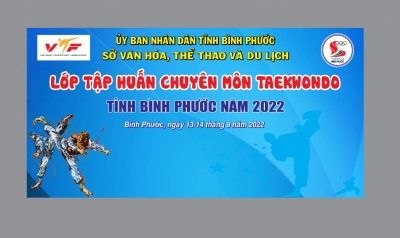 Khai giảng khóa tập huấn chuyên môn Taekwondo tỉnh Bình Phước, năm 2022