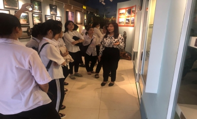 Học sinh Trường THPT chuyên Quang Trung tham quan và trải nghiệm tại Bảo tàng tỉnh