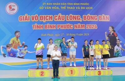 Bình Phước tổ chức thành công Giải vô địch cầu lông, bóng bàn năm 2024