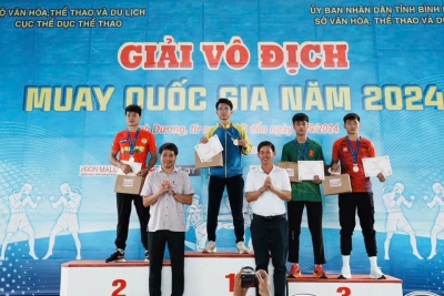 Bình Phước đạt 7 huy chương giải vô địch Muay quốc gia 2024