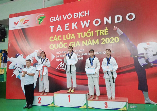 Taekwondo Bình Phước đạt 6 huy chương tại giải vô địch trẻ toàn quốc 2020